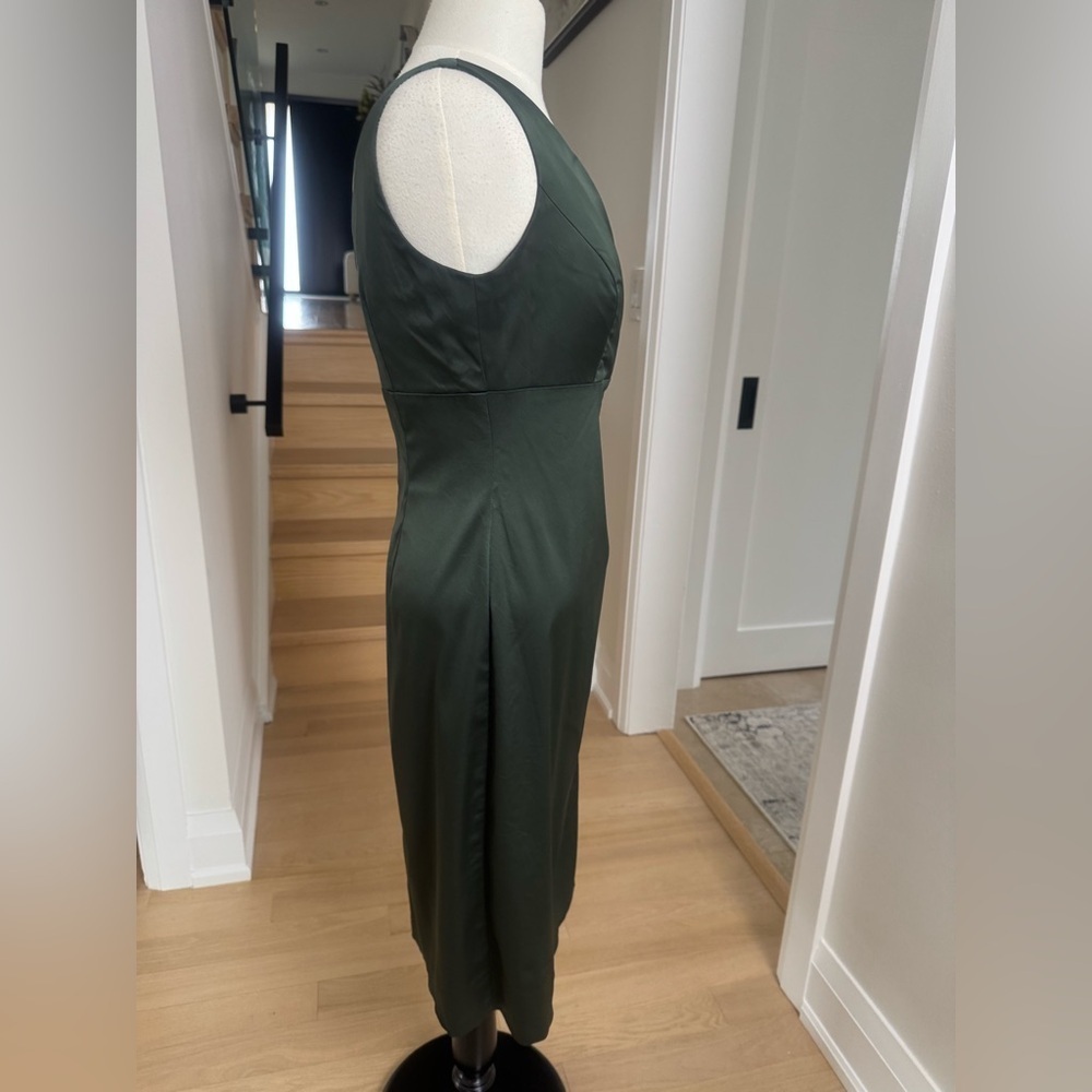 Donna Ricco New York Sleeveless Midi Dress – Forest Green – Size 8 - Picture 3 of 6